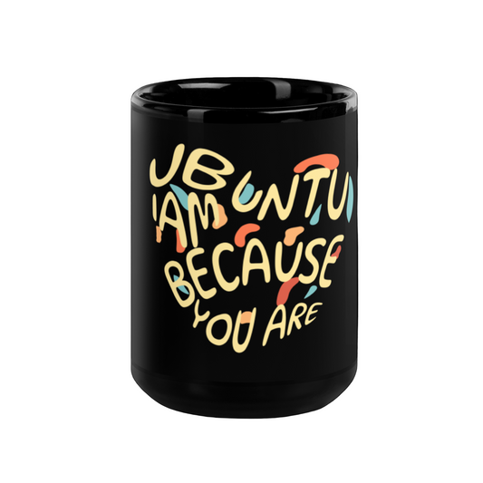 Ubuntu spirit of humanity Black Glossy 15oz/445ml Mug