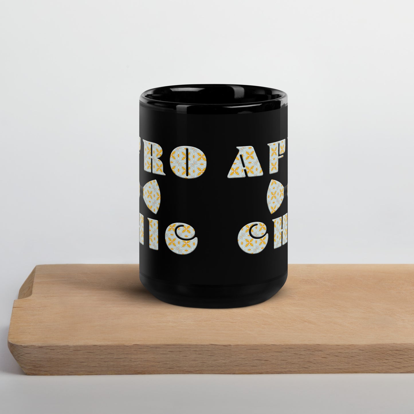 Afro Chic Black Glossy Mug - King Ngoma Clothing