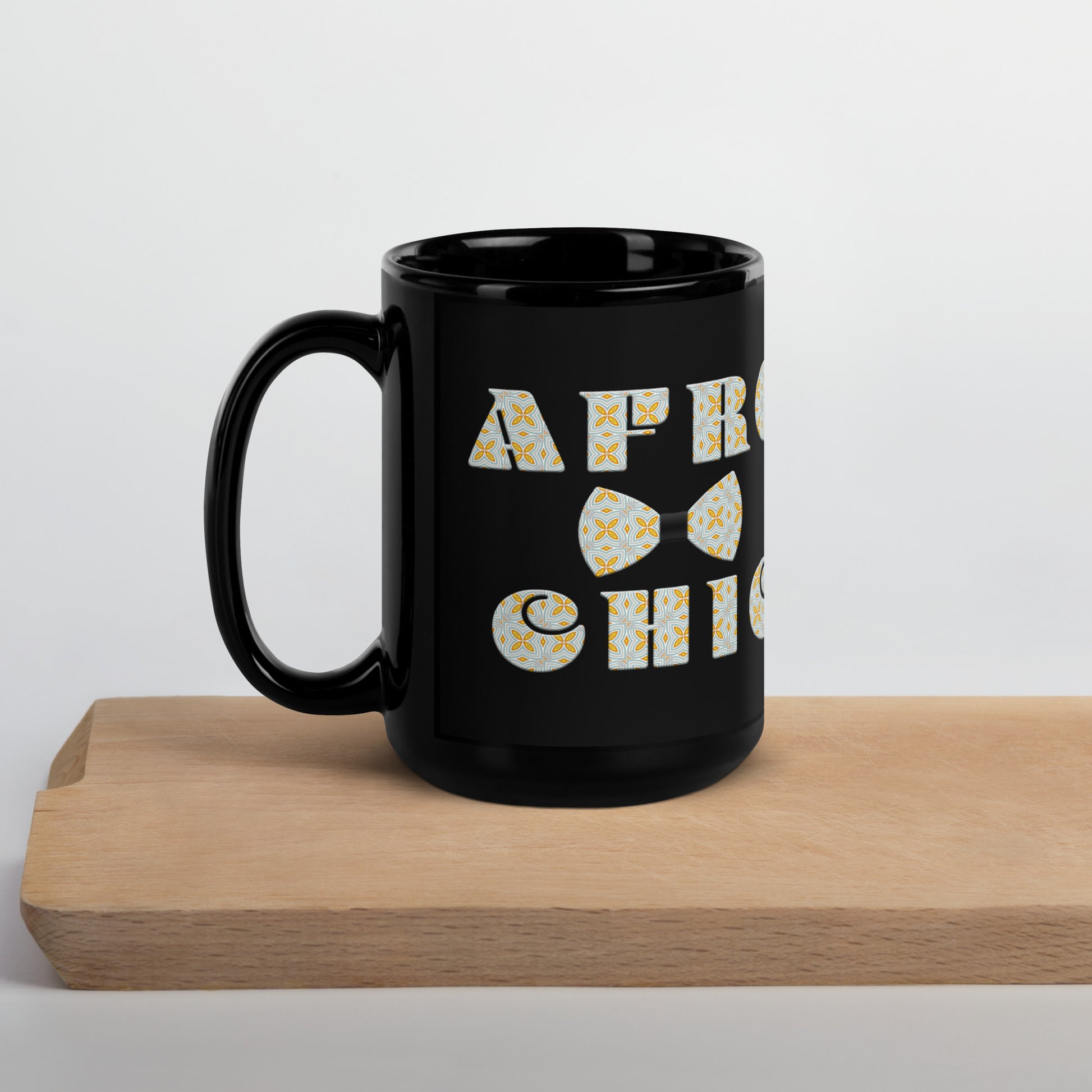 Afro Chic Black Glossy Mug - King Ngoma Clothing