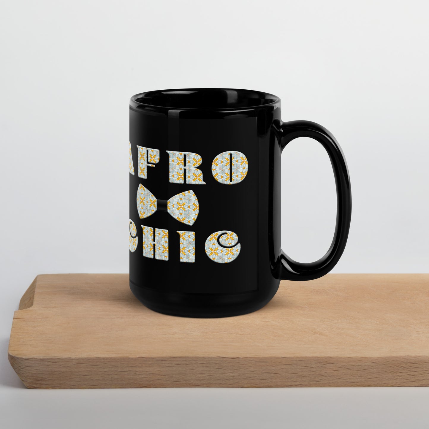 Afro Chic Black Glossy Mug - King Ngoma Clothing