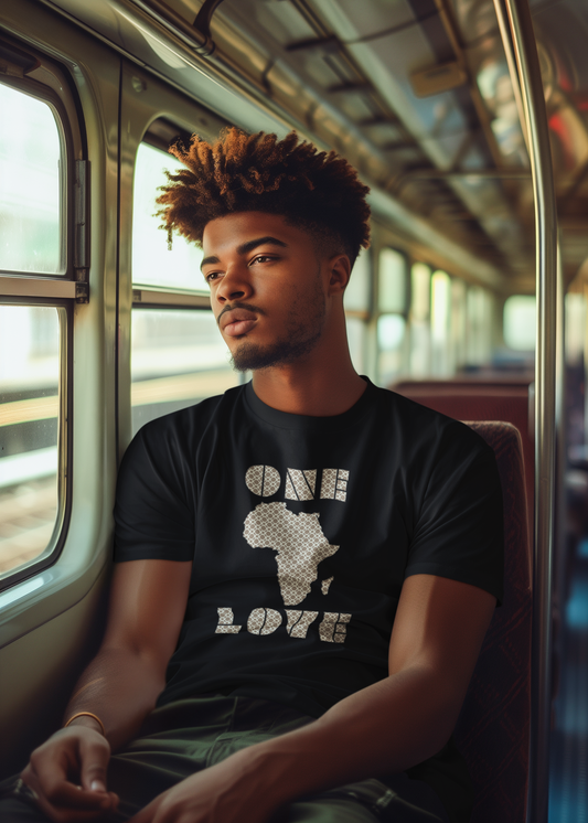 One Love Africa Map Quality T-Shirt | African streetwear