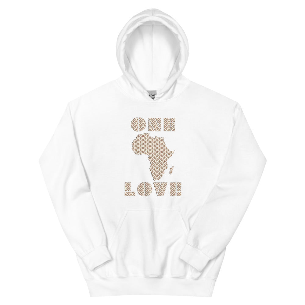 One Love Africa Map unisex Hoodie (Front & Back) | Africa map | African streetwear - FREE SHIPPING - King Ngoma Clothing